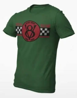Tričko V8 round & race flag