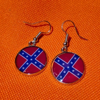 Náušnice Rebel flag