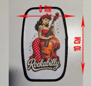 Nášivka Rockabilly PinUp Bass